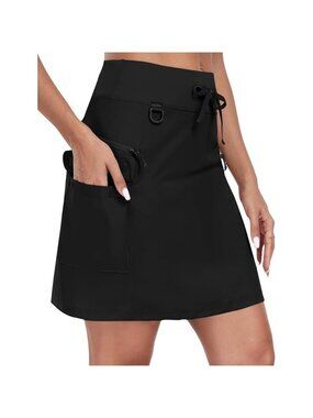 MoFiz Womens 18" Hiking Cargo Skort Athletic Skirt High Waist Golf Dressy Casual